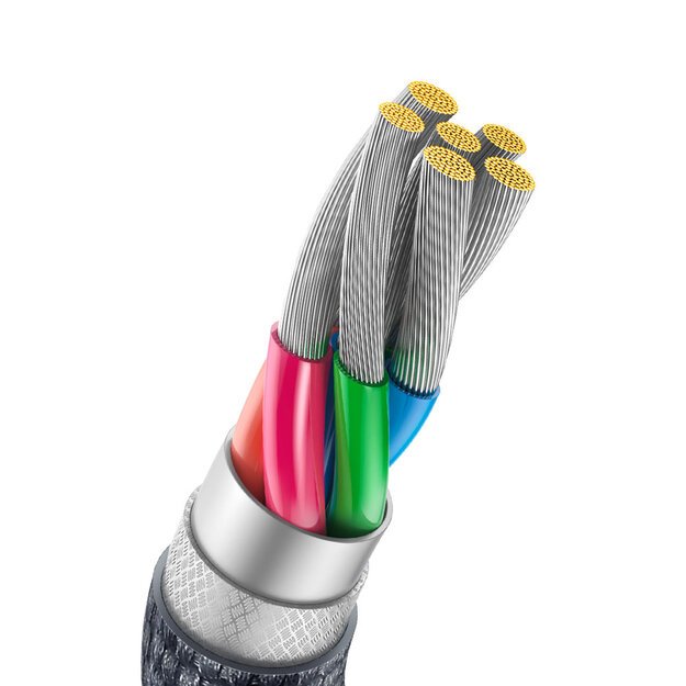 Baseus Crystal Shine Series cable USB cable for fast charging and data transfer USB Type A - USB Type C 100W 1.2m black (CAJY000401) 2