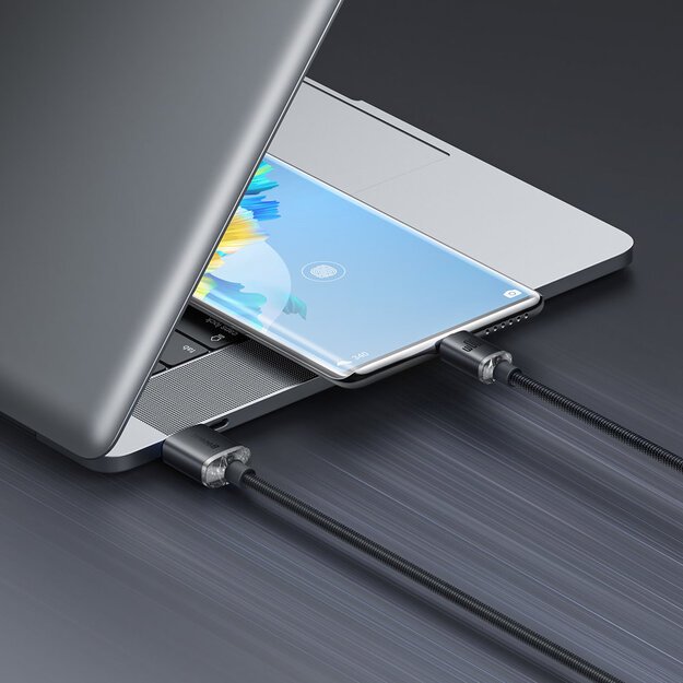 Baseus Crystal Shine Series cable USB cable for fast charging and data transfer USB Type A - USB Type C 100W 1.2m black (CAJY000401) 8