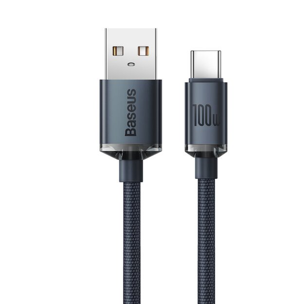 Baseus Crystal Shine Series cable USB cable for fast charging and data transfer USB Type A - USB Type C 100W 1.2m black (CAJY000401) 1