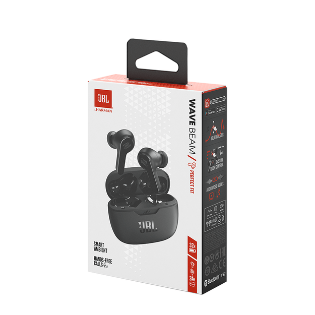 JBL Wave Beam wireless in-ear headphones Bluetooth 5.2 IP54 IPX2 - black 8