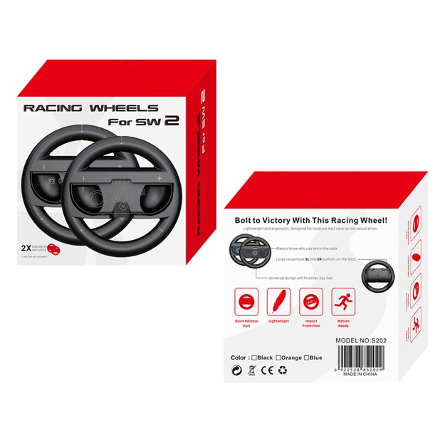 Racing Wheel for Nintendo Switch 2 Joy-Con Controller (Pack of 2) - Black 4
