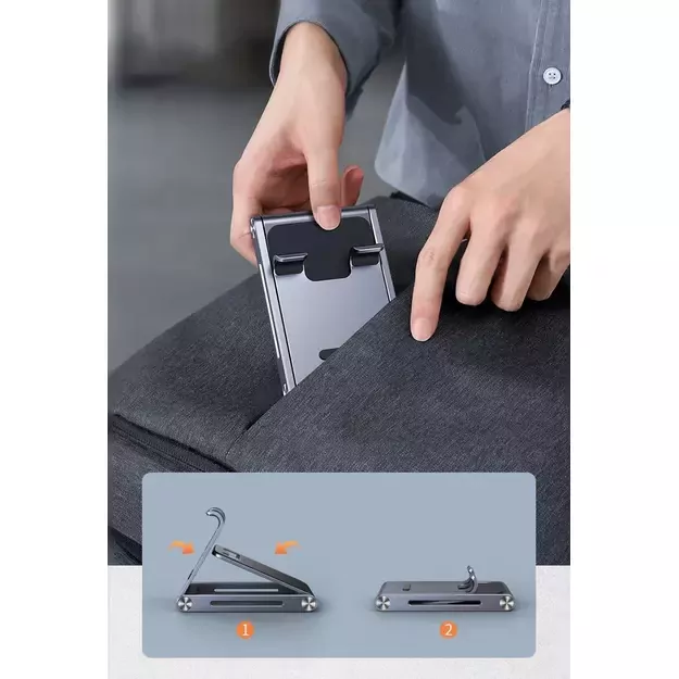 Ugreen metal aluminum folding phone holder tablet gray (LP263 80708) 19