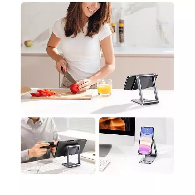 Ugreen metal aluminum folding phone holder tablet gray (LP263 80708) 10