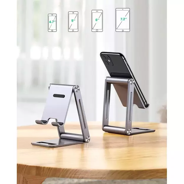 Ugreen metal aluminum folding phone holder tablet gray (LP263 80708) 12