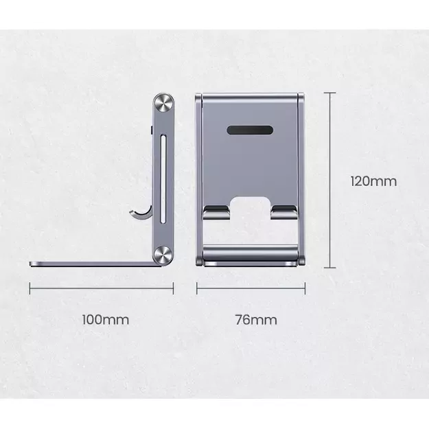 Ugreen metal aluminum folding phone holder tablet gray (LP263 80708) 17