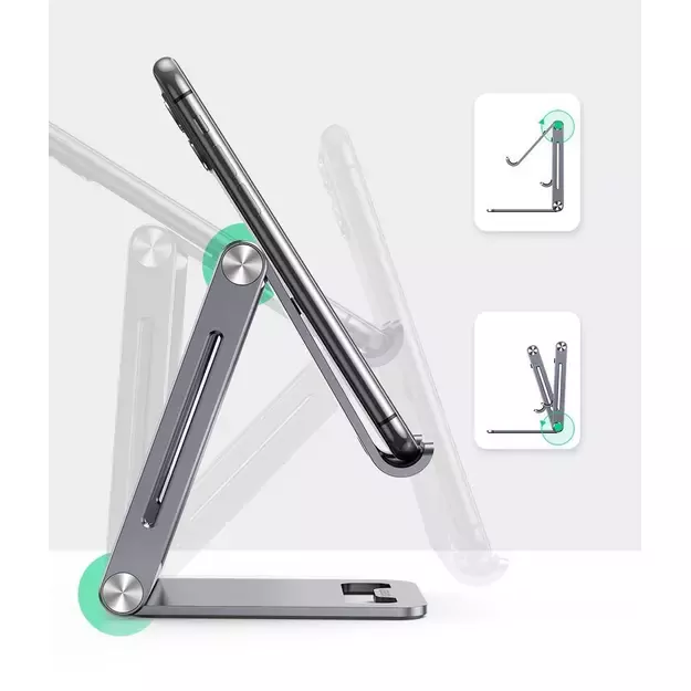 Ugreen metal aluminum folding phone holder tablet gray (LP263 80708) 14