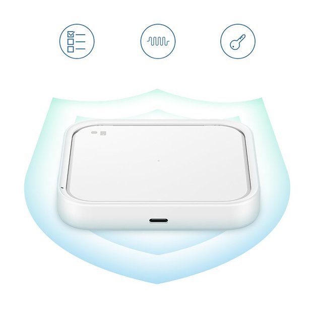 Samsung Wireless Charger Pad EP-P2400TWEGEU 15W inductive charger - white + mains charger 10