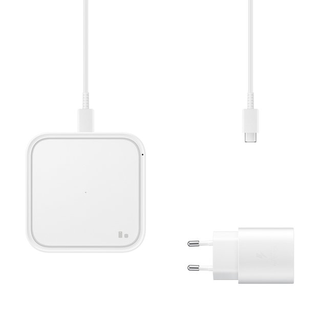 Samsung Wireless Charger Pad EP-P2400TWEGEU 15W inductive charger - white + mains charger 6
