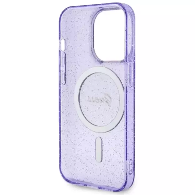 Guess GUHMP14XHCMCGU iPhone 14 Pro Max 6.7&quot  purple/purple hardcase Glitter Gold MagSafe 6