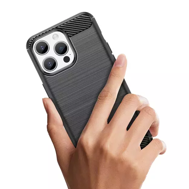 Flexible carbon pattern case for iPhone 15 Pro Max Carbon Case - black 7