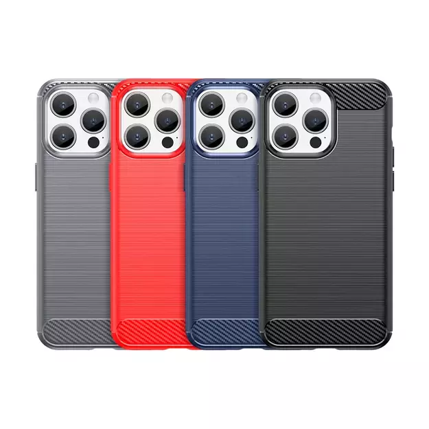 Flexible carbon pattern case for iPhone 15 Pro Max Carbon Case - black 6