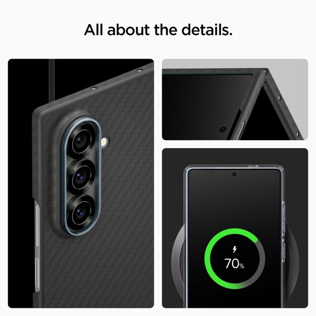 Spigen AirSkin Aramid Case for Samsung Galaxy Z Fold 7 - Black 5