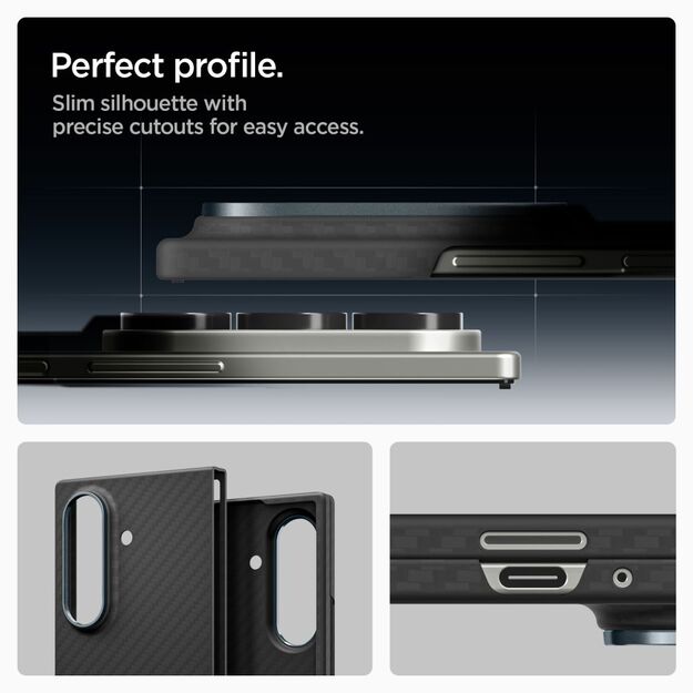 Spigen AirSkin Aramid Case for Samsung Galaxy Z Fold 7 - Black 4