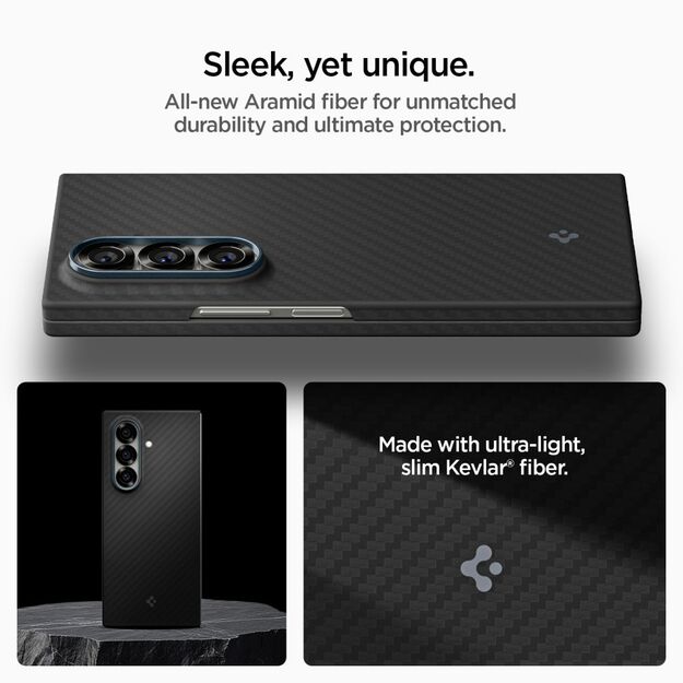 Spigen AirSkin Aramid Case for Samsung Galaxy Z Fold 7 - Black 1