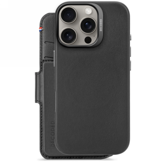 Decoded Leather Detachable Wallet MagSafe Case with Wallet for iPhone 16 Pro - Black 1