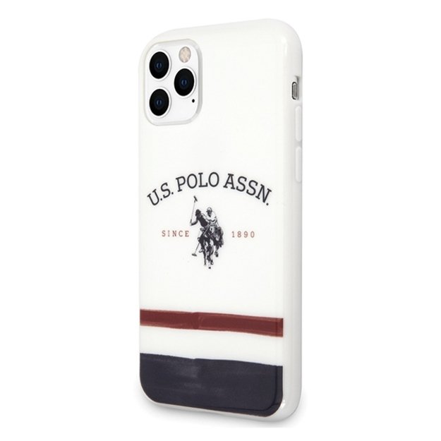 US Polo USHCN58PCSTRB iPhone 11 Pro biały/white Tricolor Pattern Collection 1