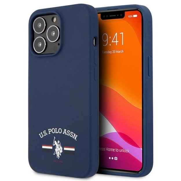 US Polo USHCP13XSFGV iPhone 13 Pro Max 6,7  granatowy/navy Silicone Collection