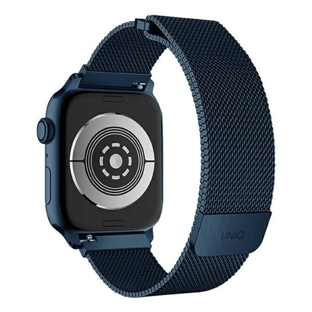 Uniq Dante Stainless Steel Strap for Apple Watch 1/2/3/4/5/6/7/8/SE/SE2 38/40/41mm - Blue 1