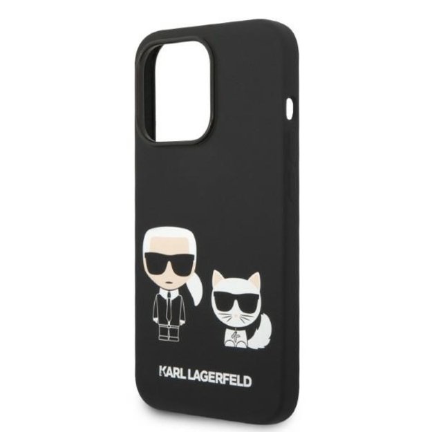 Karl Lagerfeld KLHMP14XSSKCK iPhone 14 Pro Max 6.7 &quot hardcase black / black Liquid Silicone Karl &amp  Choupette Magsafe 5