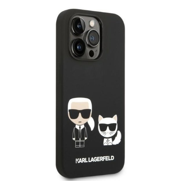 Karl Lagerfeld KLHMP14XSSKCK iPhone 14 Pro Max 6.7 &quot hardcase black / black Liquid Silicone Karl &amp  Choupette Magsafe 3