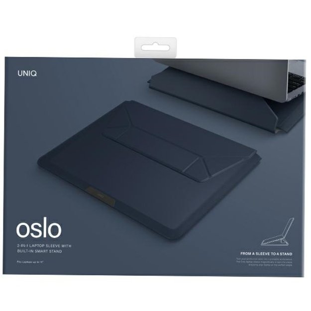 Uniq Oslo case for a 14&quot  laptop - navy blue 6