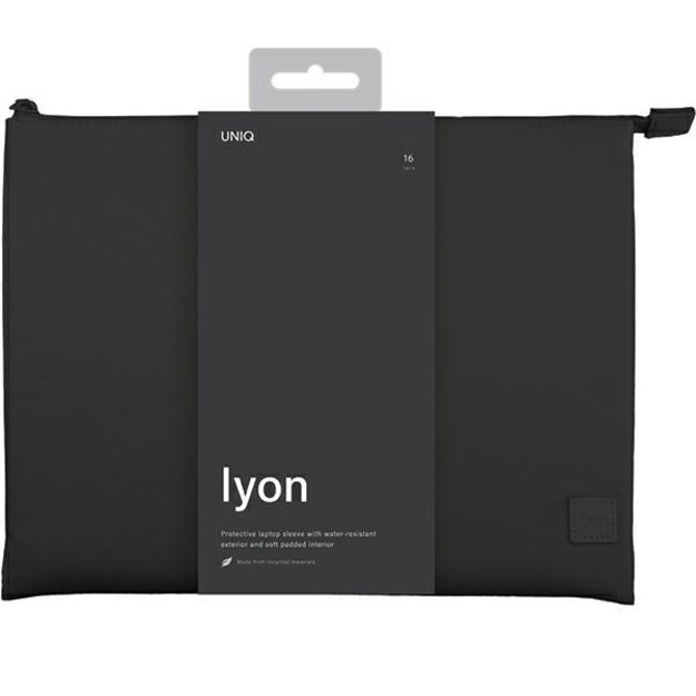 Uniq Lyon Waterproof RPET case for a 16&quot  laptop - black 2