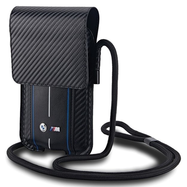 BMW Carbon &amp  Blue Stripe phone bag - black 1