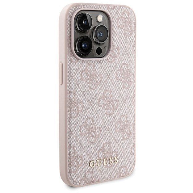 Guess 4G Metal Logo case set for iPhone 15 Pro Max + 5000mAh MagSafe power bank - pink 3
