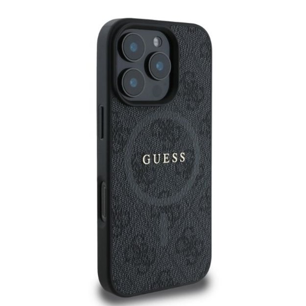 Guess 4G Ring Classic Logo MagSafe case for iPhone 16 Pro - black 1