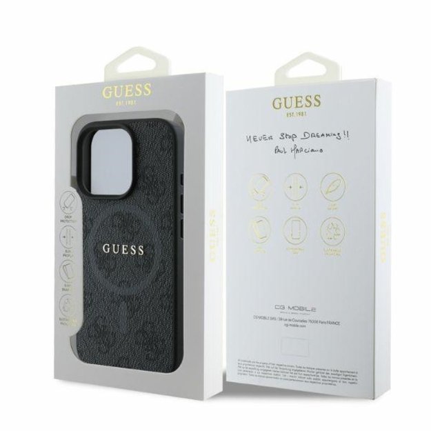 Guess 4G Ring Classic Logo MagSafe case for iPhone 16 Pro - black 3
