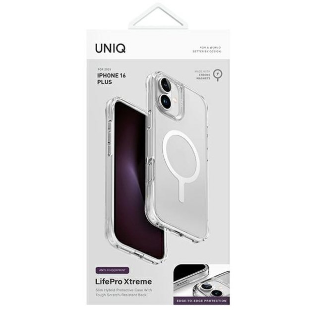Uniq LifePro Xtreme Magclick Charging Case for iPhone 16 Plus - Clear 3