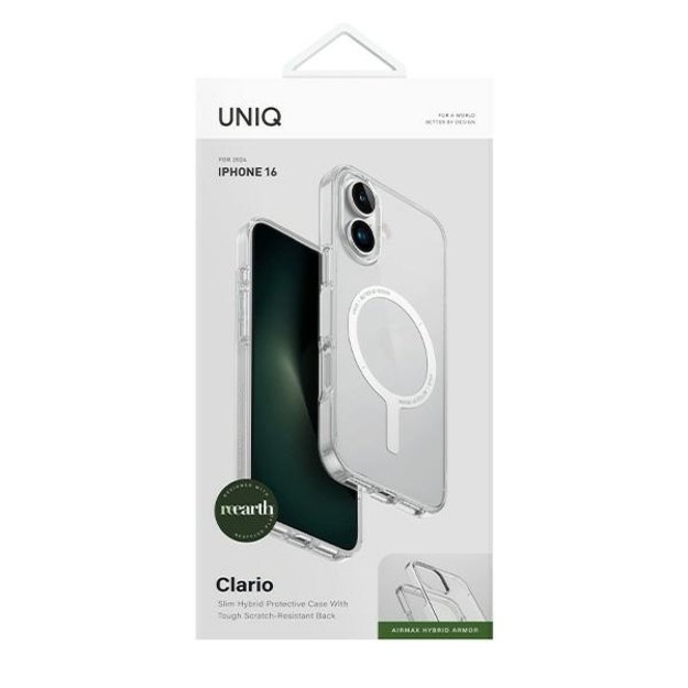 Uniq Clario iPhone 16 6.1&quot  Magclick Charging case transparent/lucent clear 3