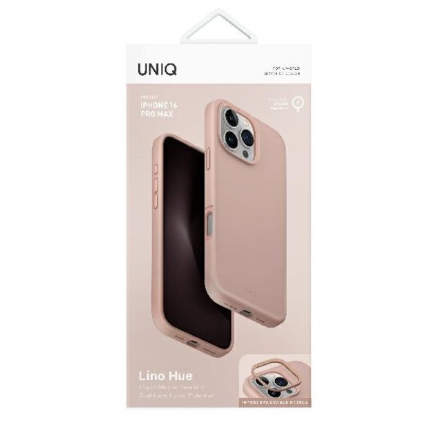 Uniq Lino Hue Magclick Charging Case for iPhone 16 Pro - Pink 5
