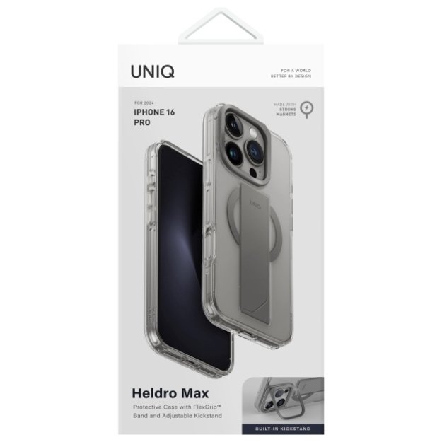 Uniq Heldro Max Magclick Charging Case for iPhone 16 Pro - Transparent 3