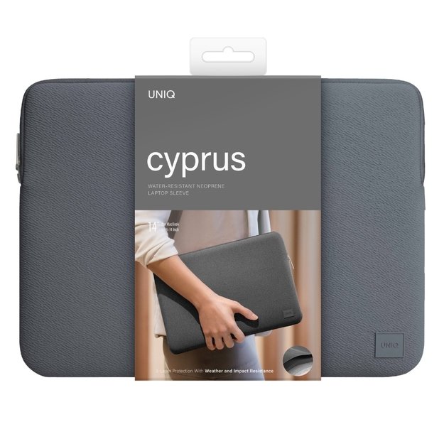 Uniq neoprene laptop Sleeve 14&quot  Cyprus Water-Resistant - gray 5