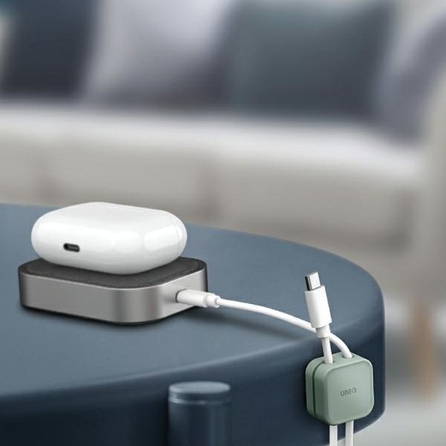 Uniq Pod Self-adhesive Cable Organizer Set of 8 Gray/Chalk Gray 2