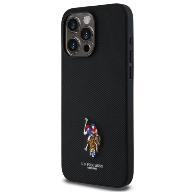 US Polo USHCP15XPEMK iPhone 15 Pro Max 6.7&quot  black/black Embroidered DH Color 1
