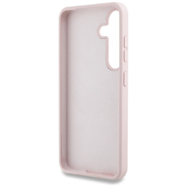 Guess Silicone Big 4G Logo Bottom Script Case for Samsung Galaxy S25 - Pink 6