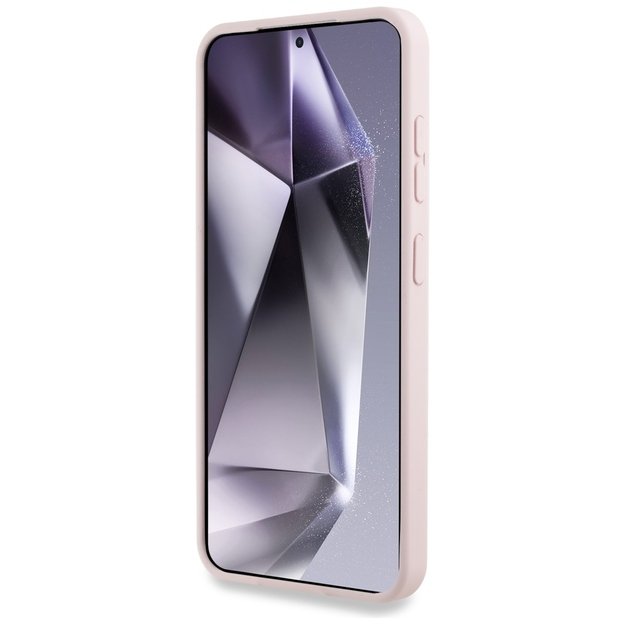 Guess Silicone Big 4G Logo Bottom Script Case for Samsung Galaxy S25 - Pink 4