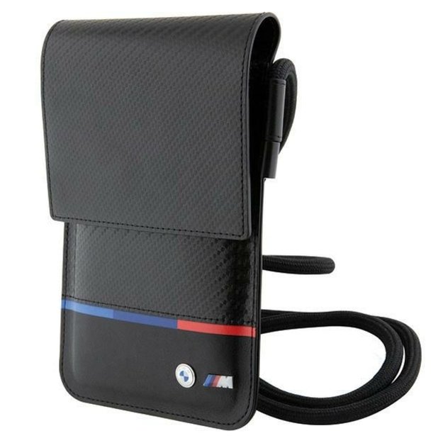 BMW Carbon Tricolor Line Wallet Bag - Black