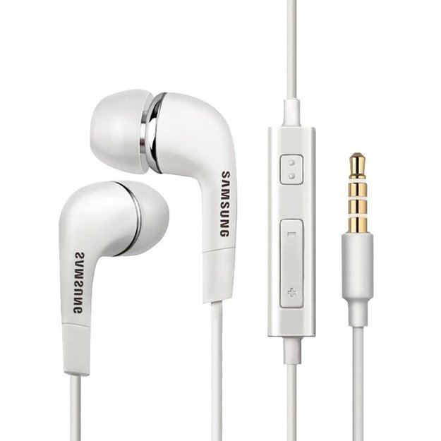 Samsung EHS64AVFWE Wired Headphones Mini Jack 3.5mm Stereo Hi-Fi (Bulk - Replacement Packaging) - White