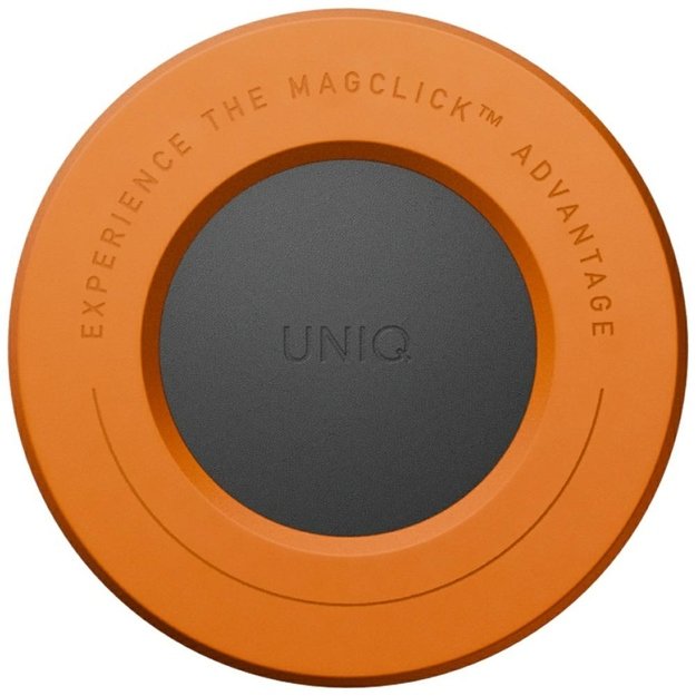 Uniq SnapMount Self-Adhesive Magnetic Holder - Orange and Black 1