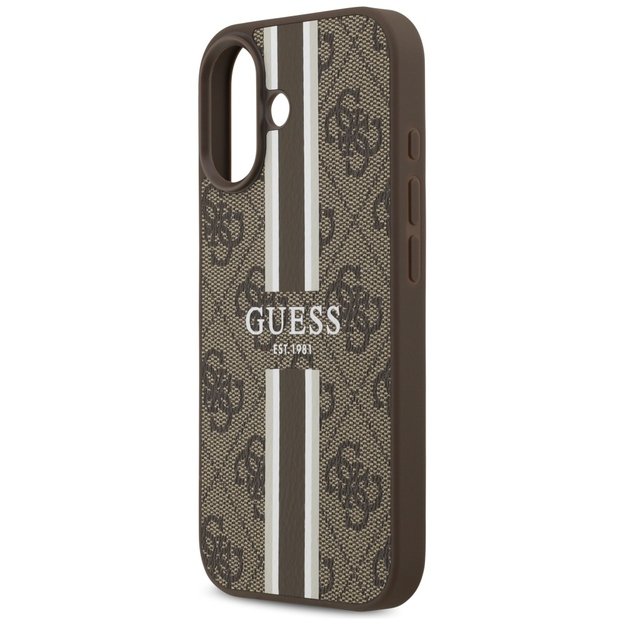 Guess 4G Printed Stripes MagSafe case for iPhone 17 - brown 5