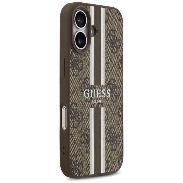 Guess 4G Printed Stripes MagSafe case for iPhone 17 - brown 3