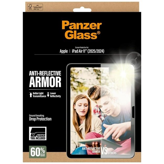 PanzerGlass Ultra-Wide Fit Reflective Armor Tempered Glass for iPad Air 11&quot  2025 (7th Gen.) / iPad Air 11&quot  2024 (6th Gen.) 4