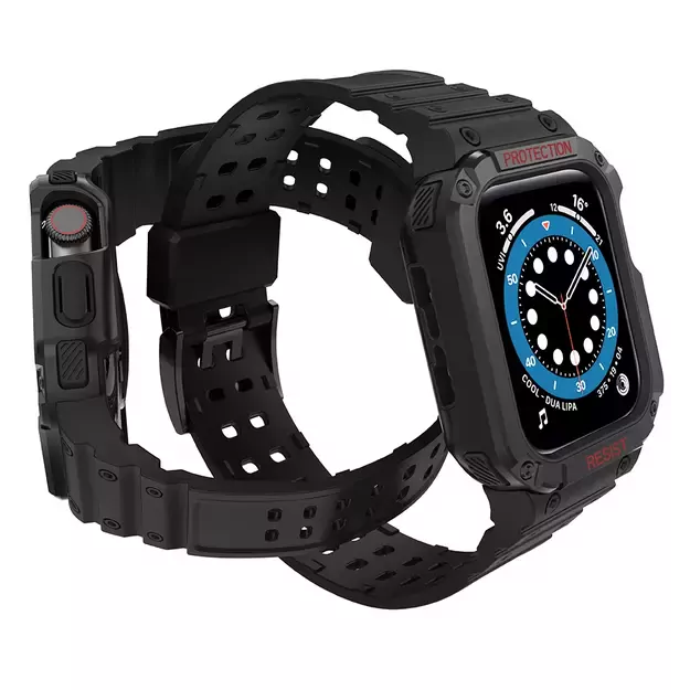 Protect Strap Band for Apple Watch 38/40/41mm Armored Case Strap - Black 2