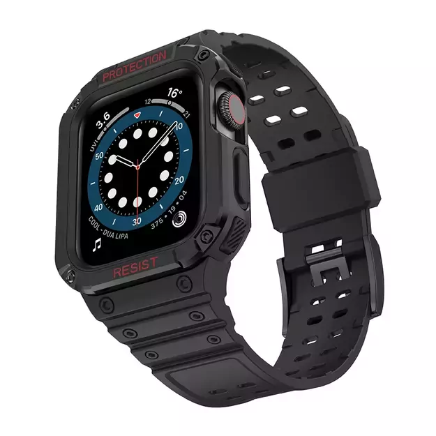 Protect Strap Band for Apple Watch 38/40/41mm Armored Case Strap - Black 1
