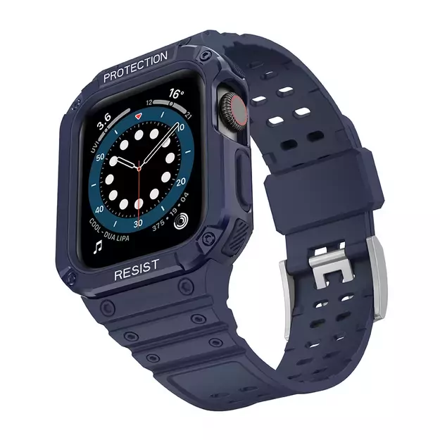 Protect Strap Band for Apple Watch 38/40/41mm Armored Case Strap - Blue 1