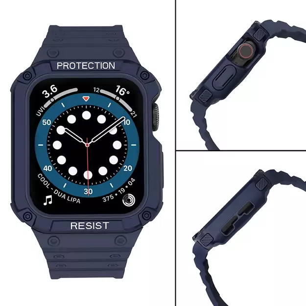 Protect Strap Band for Apple Watch 38/40/41mm Armored Case Strap - Blue 3