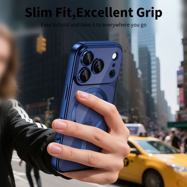 Tech-Protect MagFlex MagSafe Case for iPhone 17 Pro Max - Clear Navy Blue 1